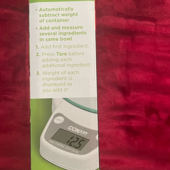 COPY - 1 New In Box Conair Digital Food Scale - Picture 4 of 4